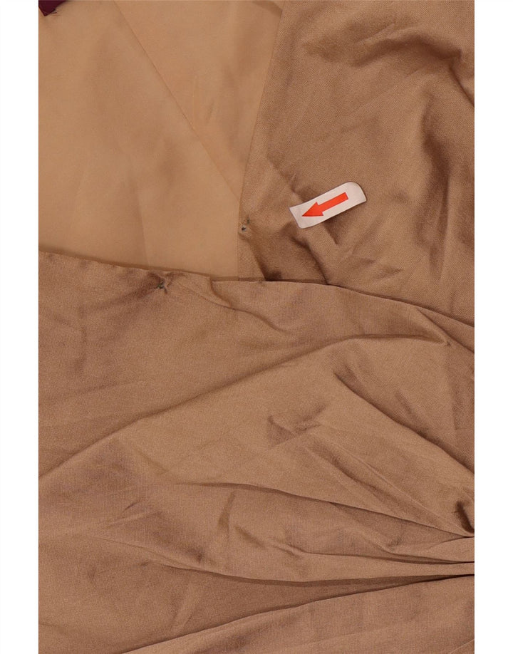 Debut Kvinders Ærmeløs Flæse Forreste Skede Kjole UK 18 XL Brun Polyester