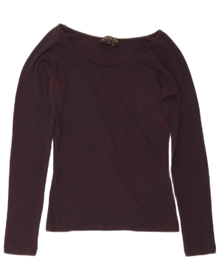 Patrizia Pepe Dame Top Langærmet US 6 Medium Burgundy