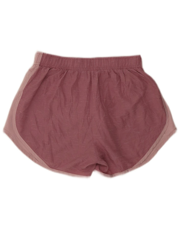 Nike Dame Dri Fit Sports Shorts UK 8 Small Pink Flecked Polyester