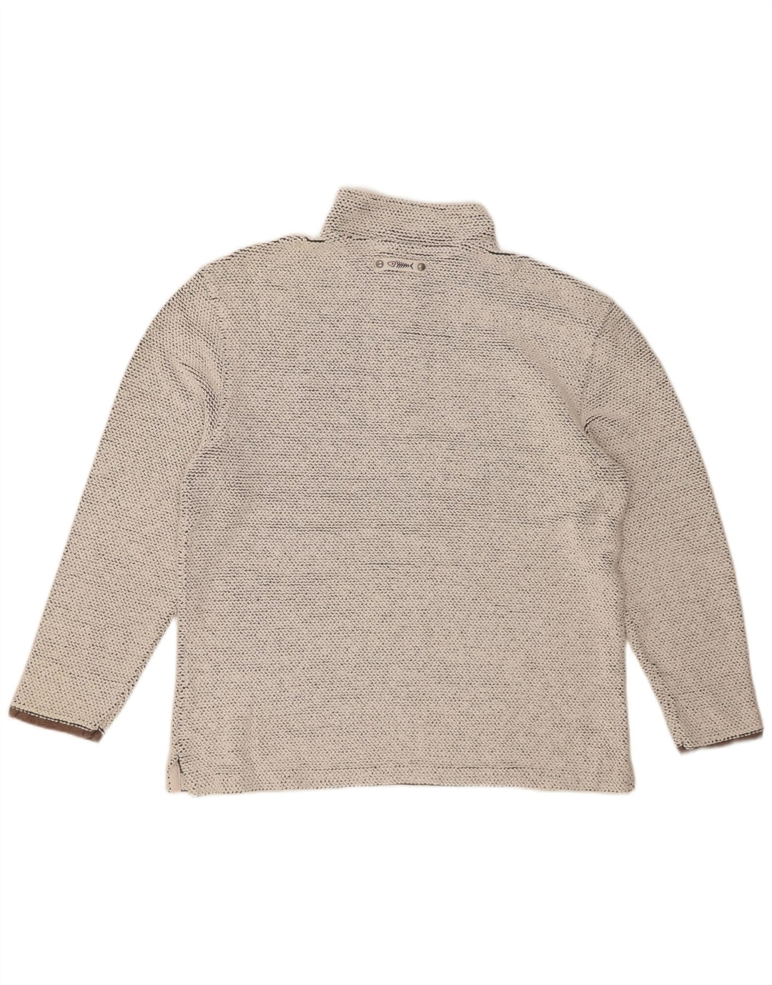 WEIRD FISH Herre Zip Neck Sweatshirt Jumper Large Grå Bomuld