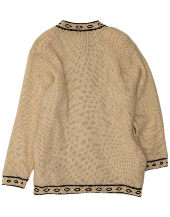 Affections Dame Longline Cardigan Sweater One Size Off White Floral