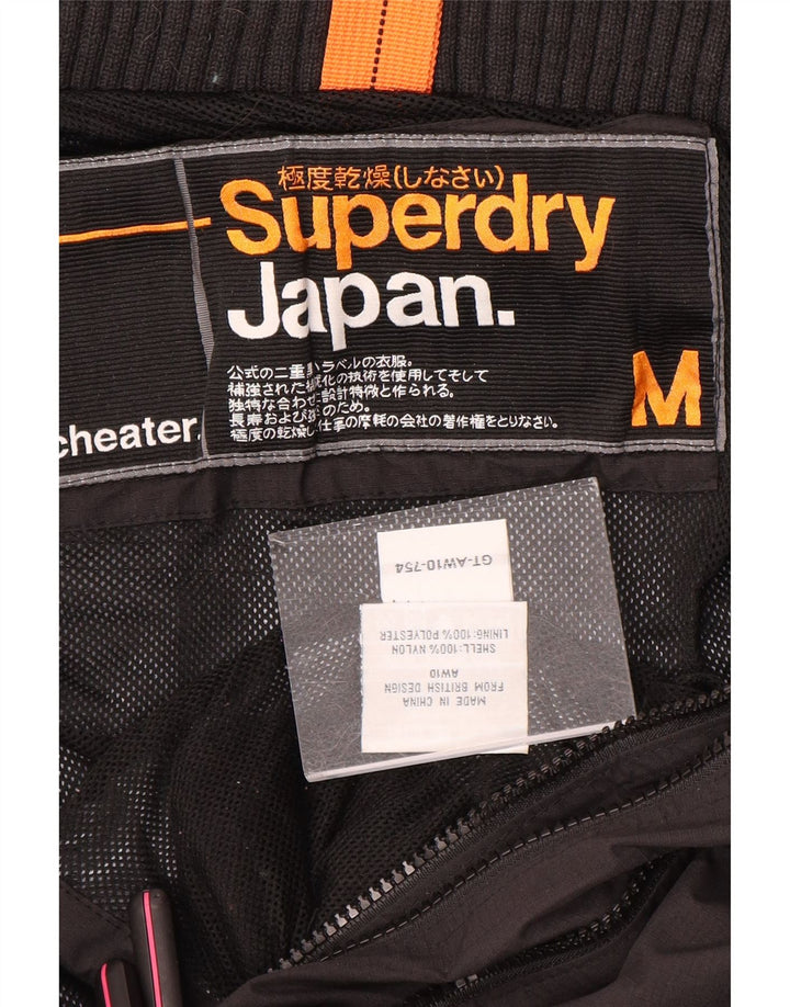 Superdry Windcheater Graphic Windbreaker Jacket UK 12 Medium Sort