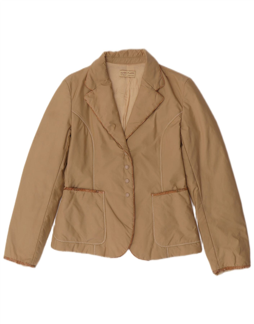 ALVIERO MARTINI Womens Voyages 4-knaps blazerjakke IT 42 Medium Beige