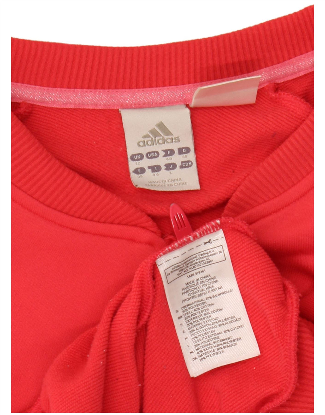 Adidas Grafisk træningsdragt topjakke til kvinder UK 12 Medium Pink Bomuld