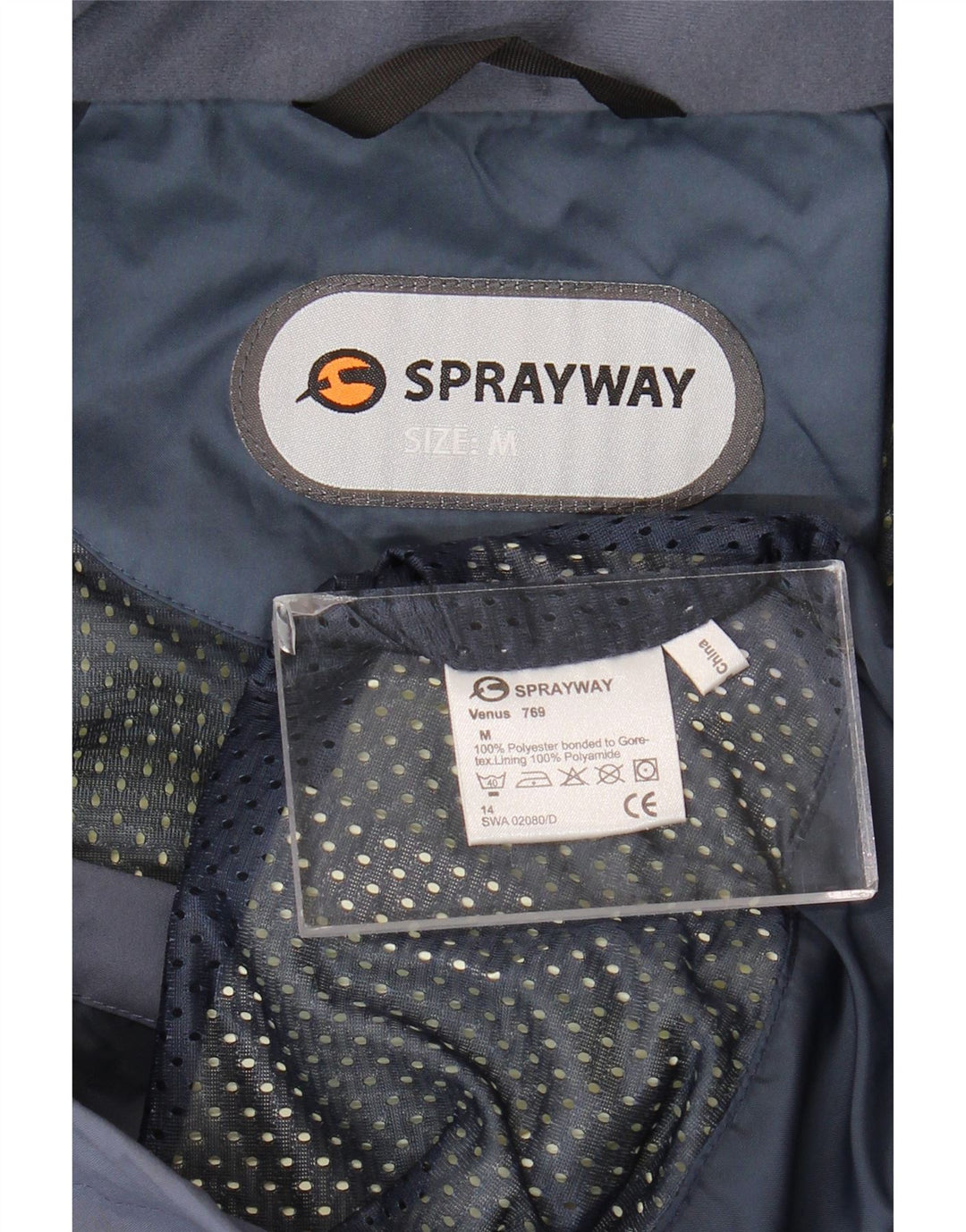Sprayway Dame Hætte Regnjakke UK 14 Medium Blue Polyester