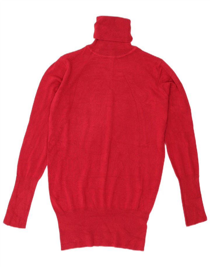 Zara Dame Rullehals Sweater UK 14 Medium Rød