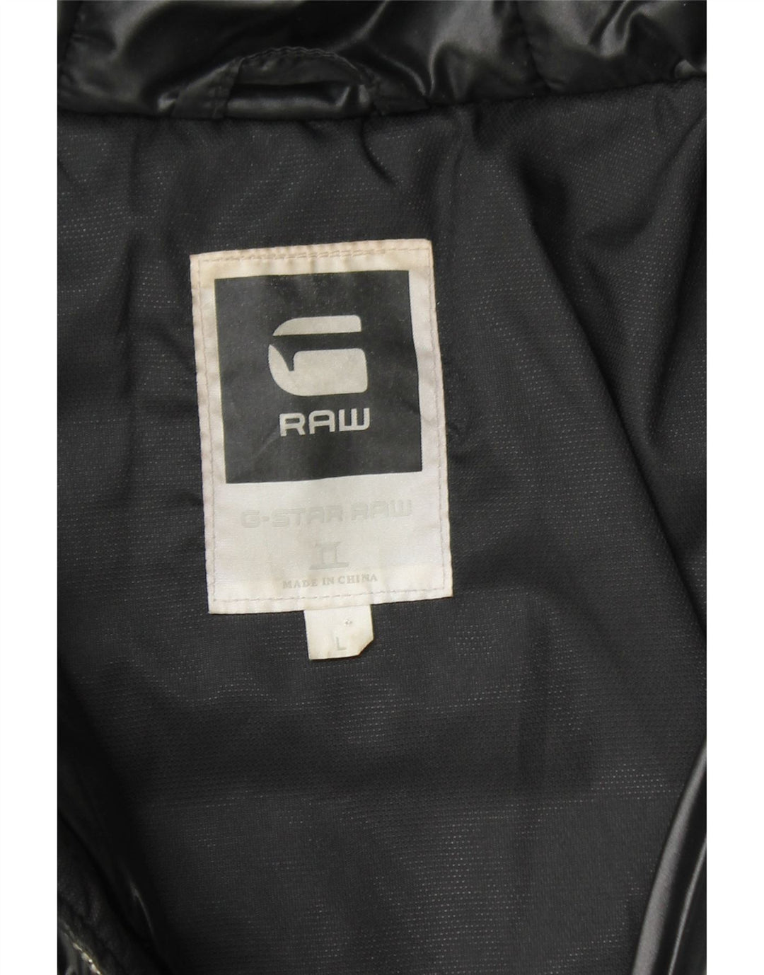 G-STAR Polstret hættejakke til kvinder UK 16 Stor sort polyamid