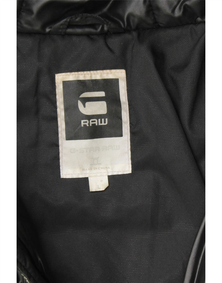 G-STAR Polstret hættejakke til kvinder UK 16 Stor sort polyamid