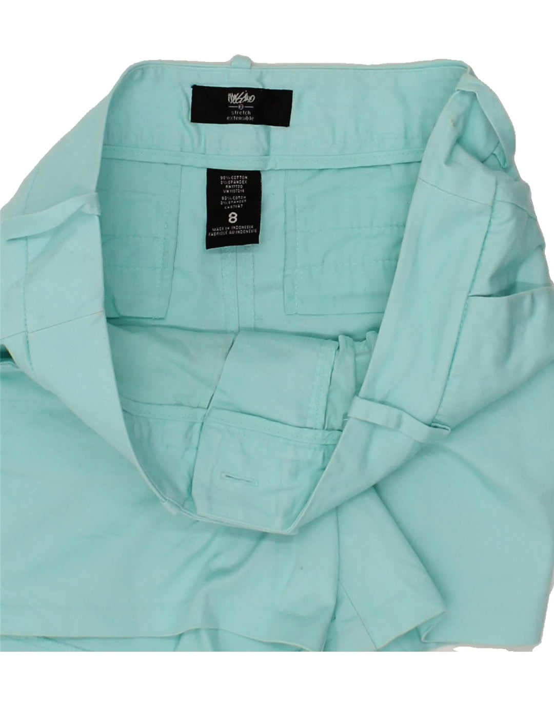 MOSSIMO Womens Hot Pants US 8 Medium W30 Blue Cotton Vintage Mossimo and Second-Hand Mossimo from Messina Hembry 