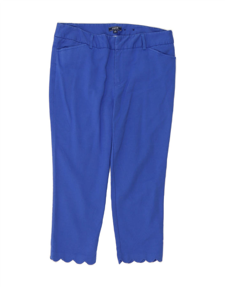 IZOD Womens Slim Capri Trousers US 12 Large W34 L22 Blue Rayon Vintage Izod and Second-Hand Izod from Messina Hembry 