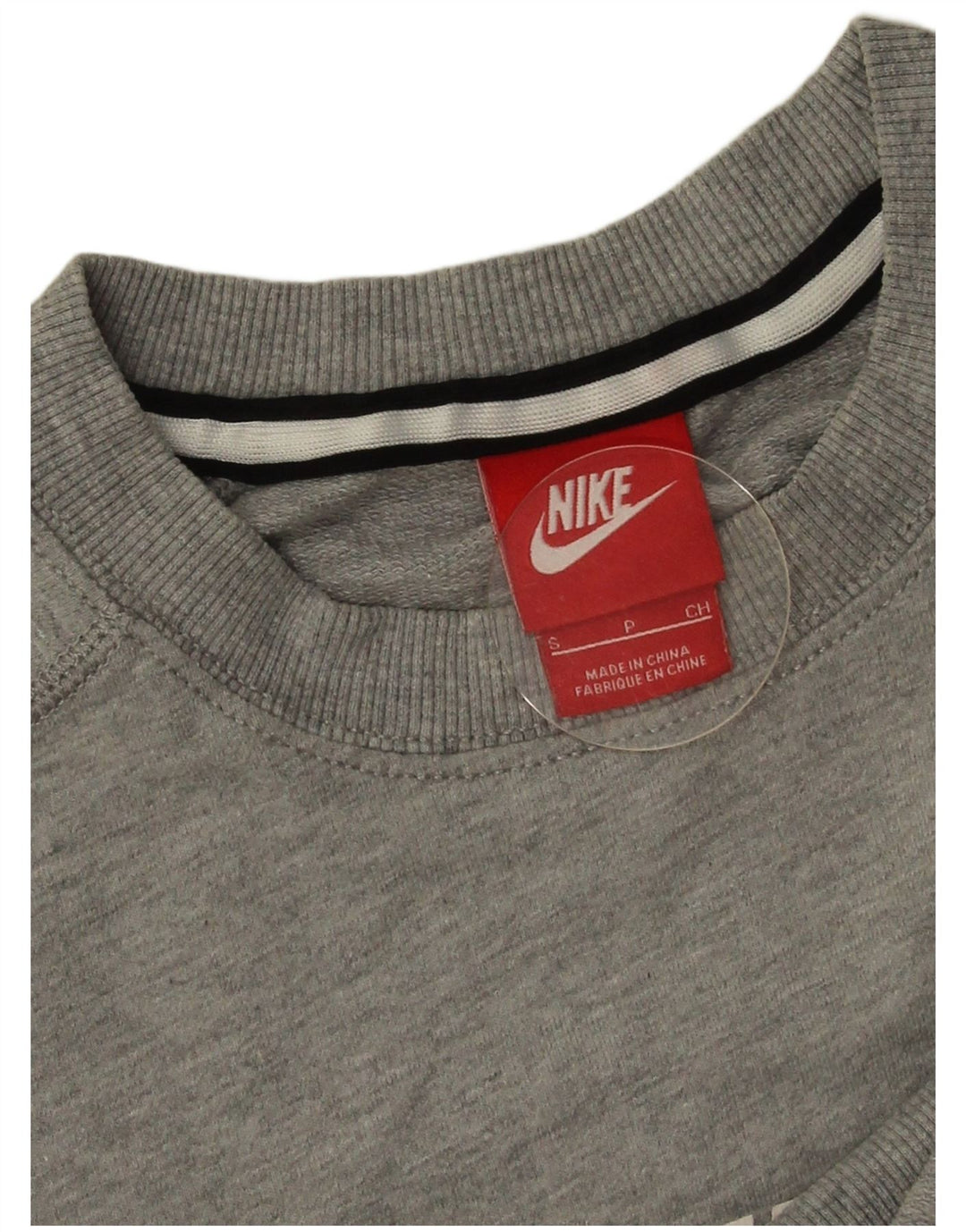 Nike grafisk sweatshirt til mænd, lille grå flækket