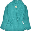 VINTAGE Womens 1 Button Blazer Jacket UK 14 Large Turquoise Polyester | Vintage Vintage | Thrift | Second-Hand Vintage | Used Clothing | Messina Hembry 