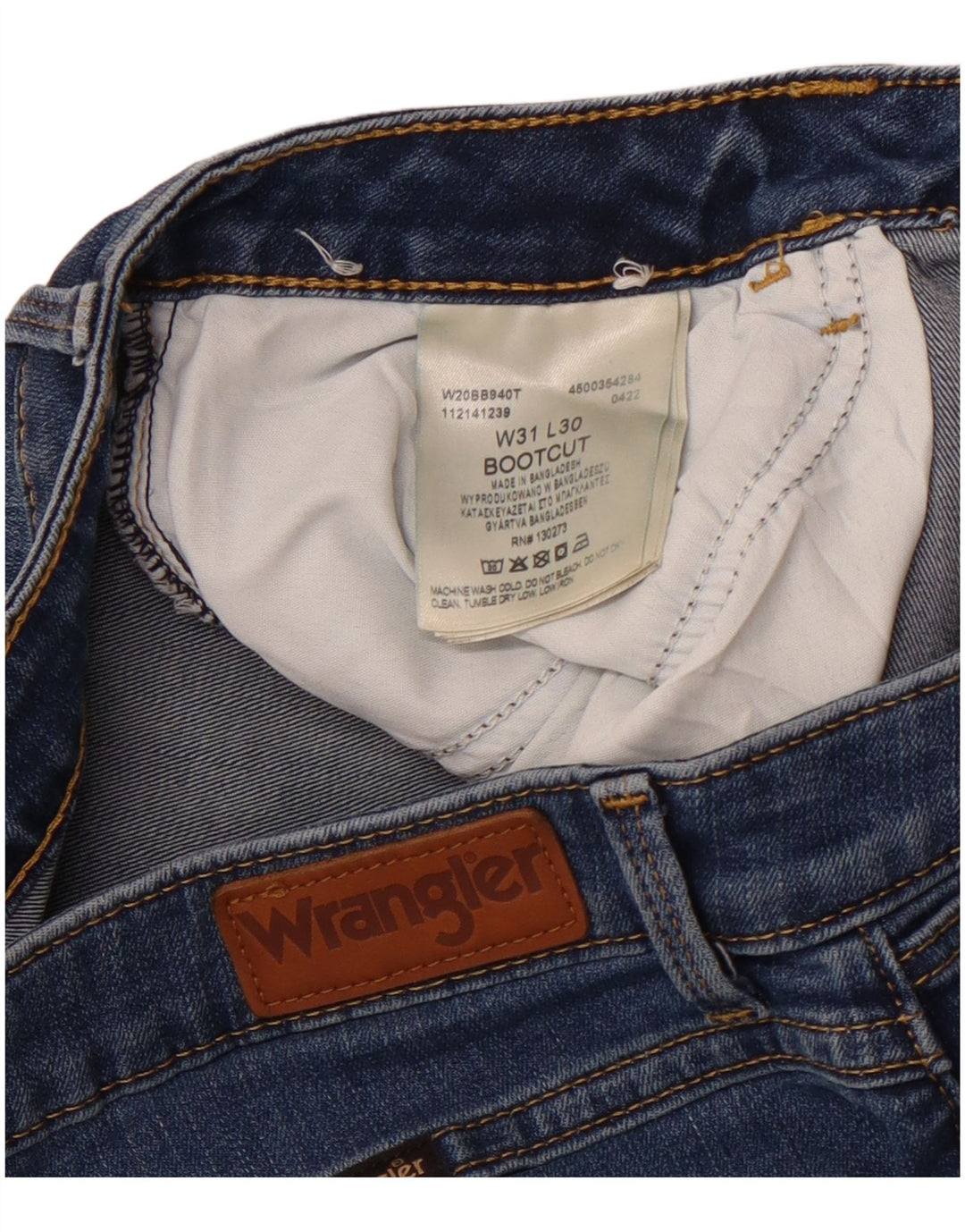 WRANGLER Dame Bootcut Jeans W31 L30 Blå Bomuld
