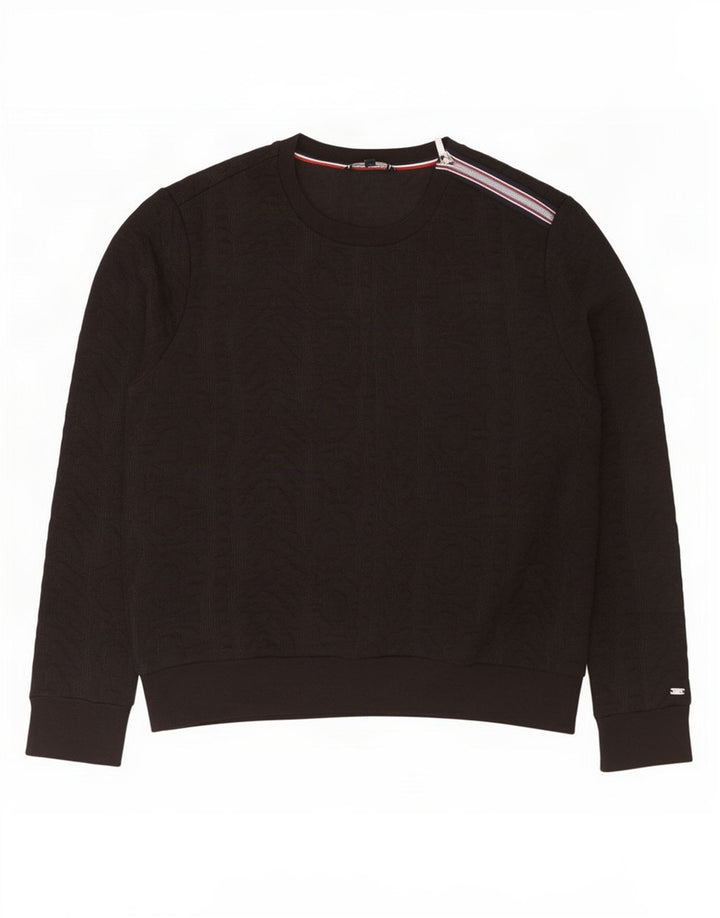 Tommy Hilfiger Dame Sweatshirt Jumper UK 16 Stor Sort Polyester