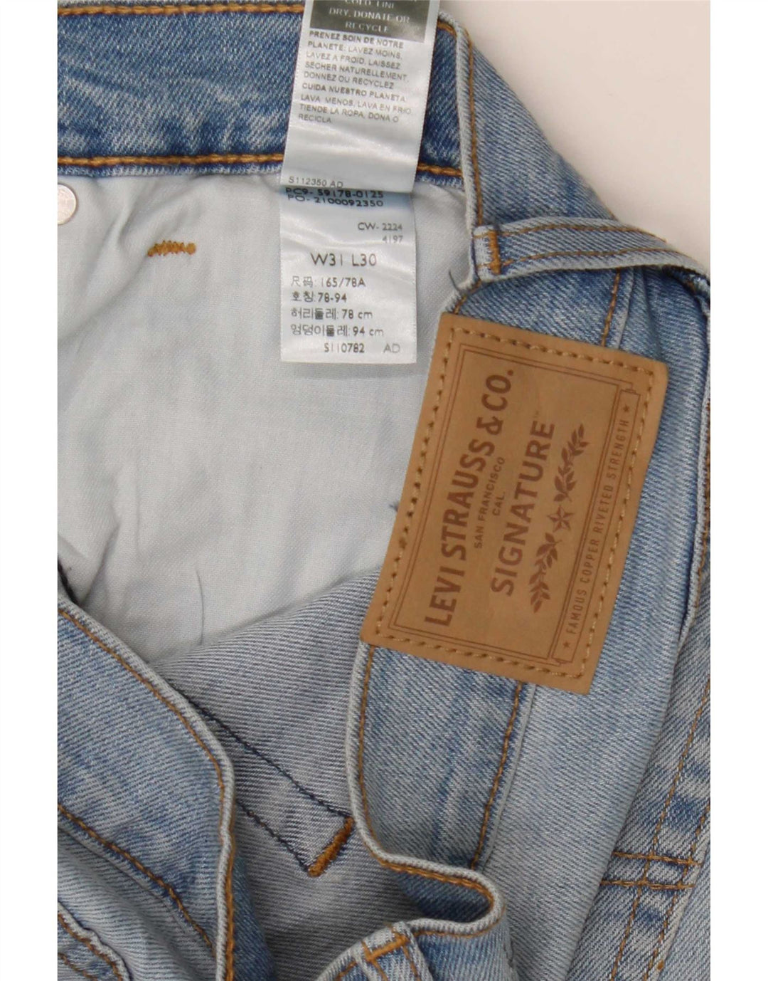 Levi's Womens Signature Slim Jeans W31 L30 blå bomuld