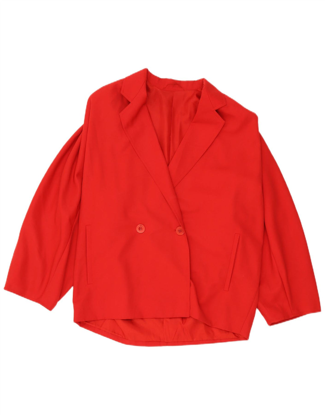 Max Mara Dame Dobbeltradet Oversized Blazer Jacket UK 10 Lille Rød