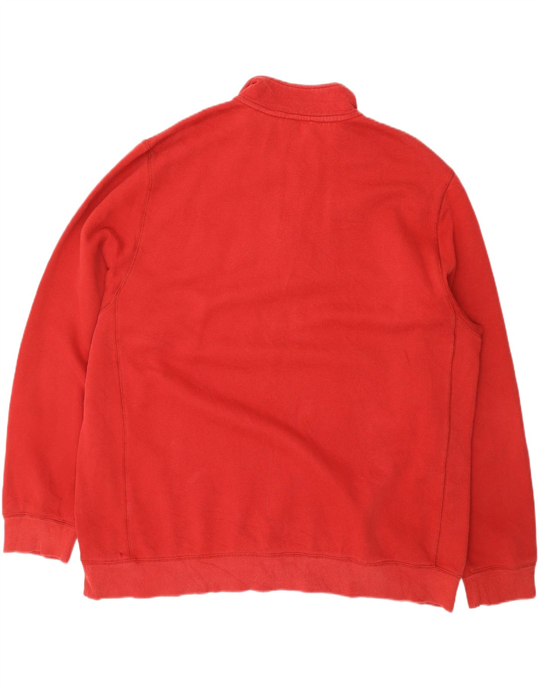IZOD Mens Big & Tall Zip Neck Sweatshirt Jumper 2XL Red Vintage Izod and Second-Hand Izod from Messina Hembry 
