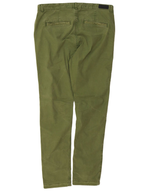 Superdry Slim Chino-bukser til mænd XL W38 L32 Grøn bomuld