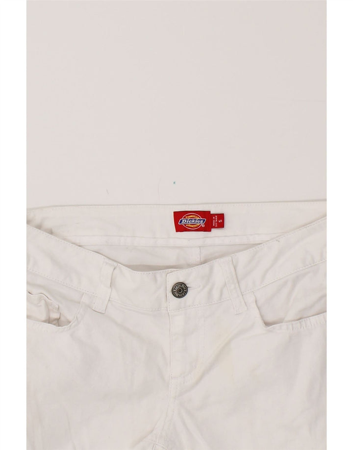 DICKIES Womens Slim Casual Trousers US 5 Medium W30 L33 White Cotton Vintage Dickies and Second-Hand Dickies from Messina Hembry 
