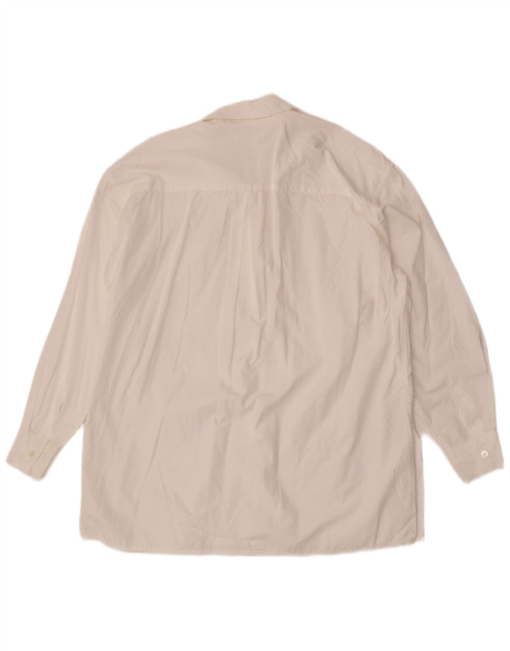 Banana Republic Dame Oversized skjorte UK 14 Medium White Bomuld