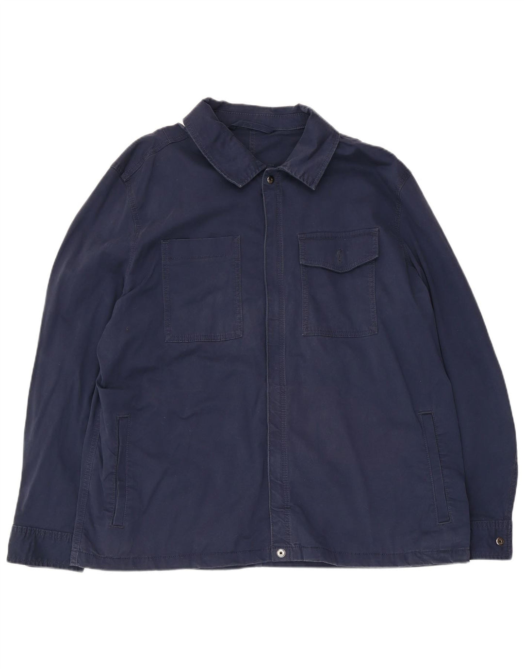 Marks & Spencer Herre Utility Jacket UK 46 3XL Navy Blue Cotton