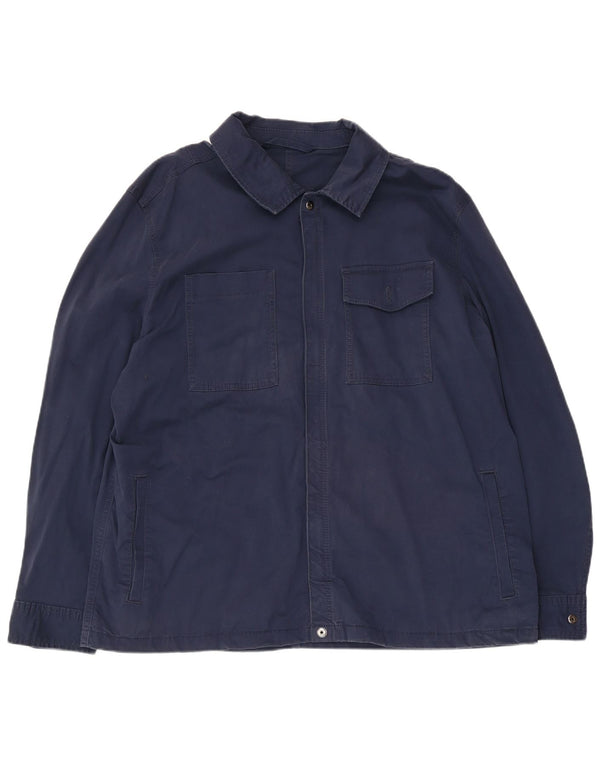 Marks & Spencer Herre Utility Jacket UK 46 3XL Navy Blue Cotton
