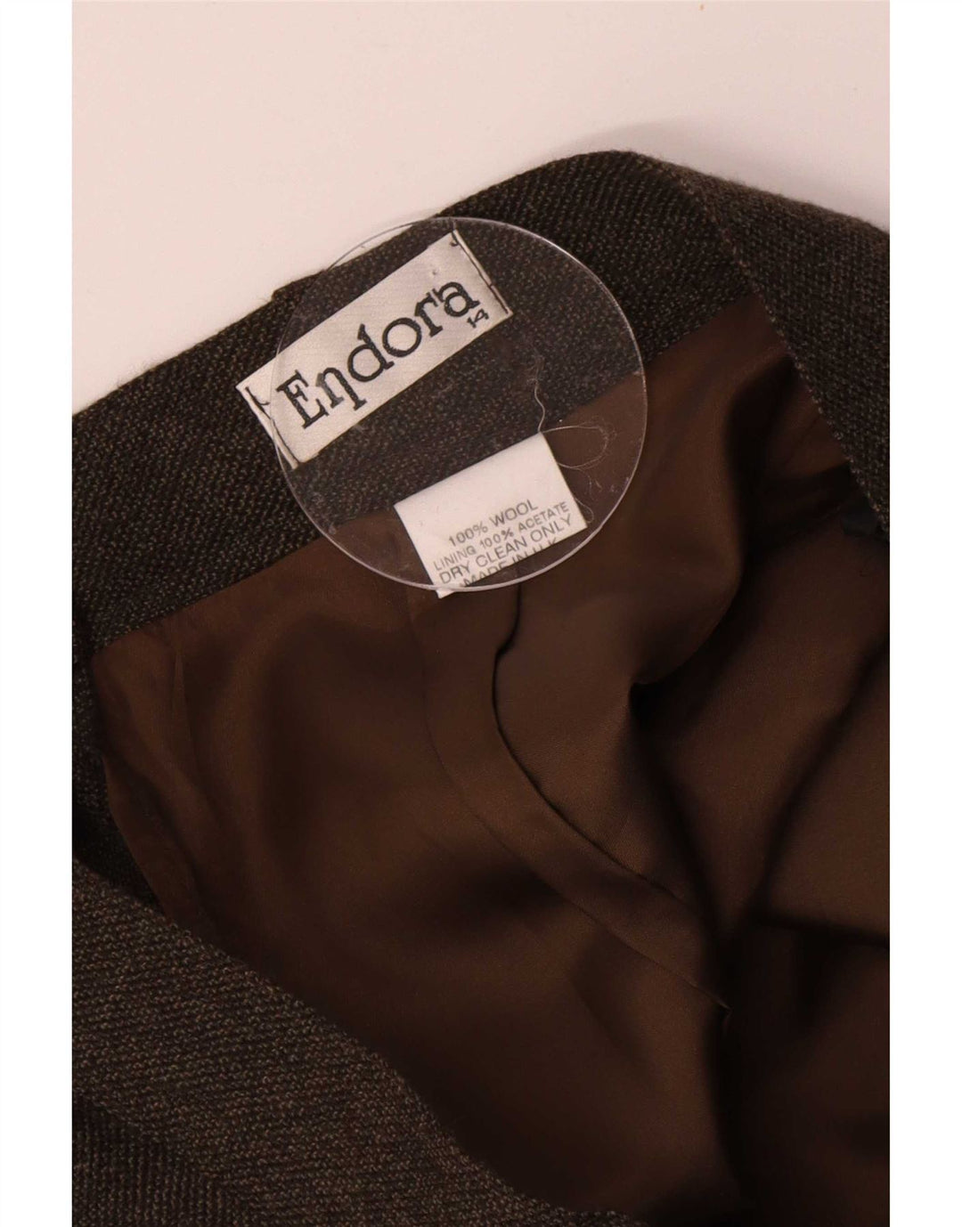 Endora Dame Maxi Nederdel UK 14 Medium W30 Brun Uld