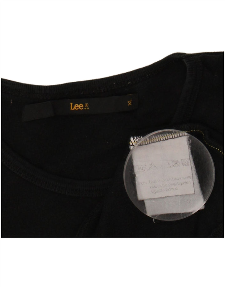 LEE Womens Sweatshirt Jumper UK 18 XL Black Cotton