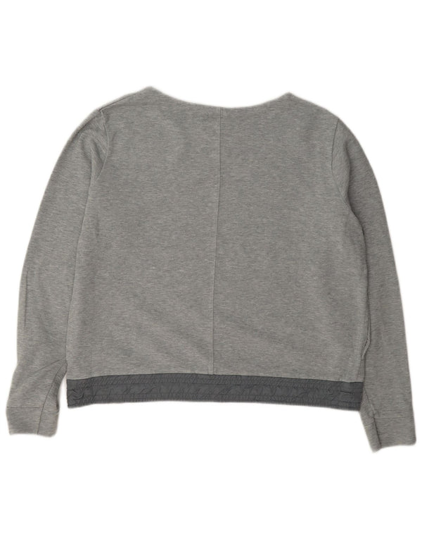 Nike Dame Sweatshirt Jumper UK 18 XL Grå Bomuld
