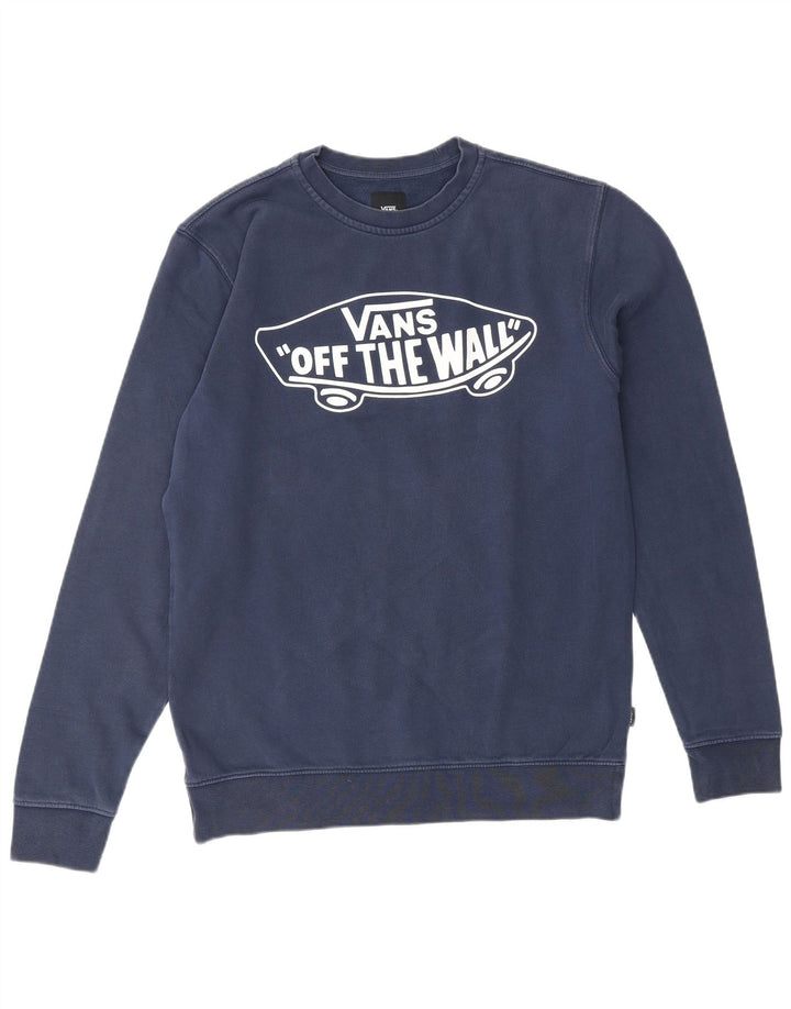 VANS Grafisk sweatshirt til mænd, lille marineblå bomuld