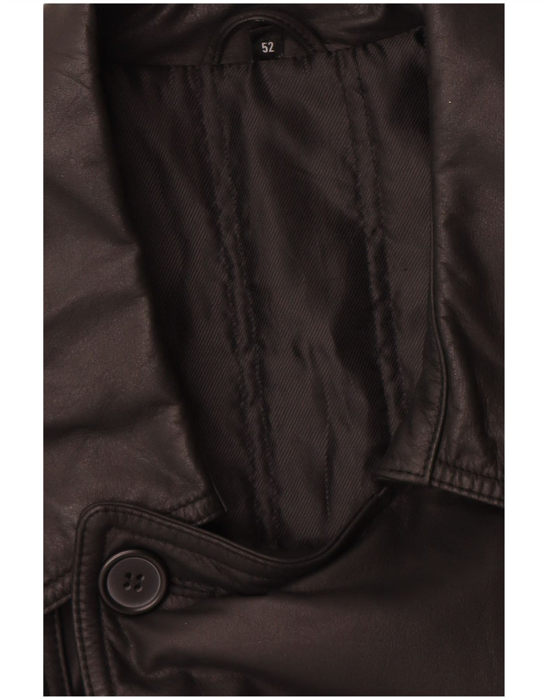 WESTBURY Læder Trench Coat til mænd IT 52 XL sort læder