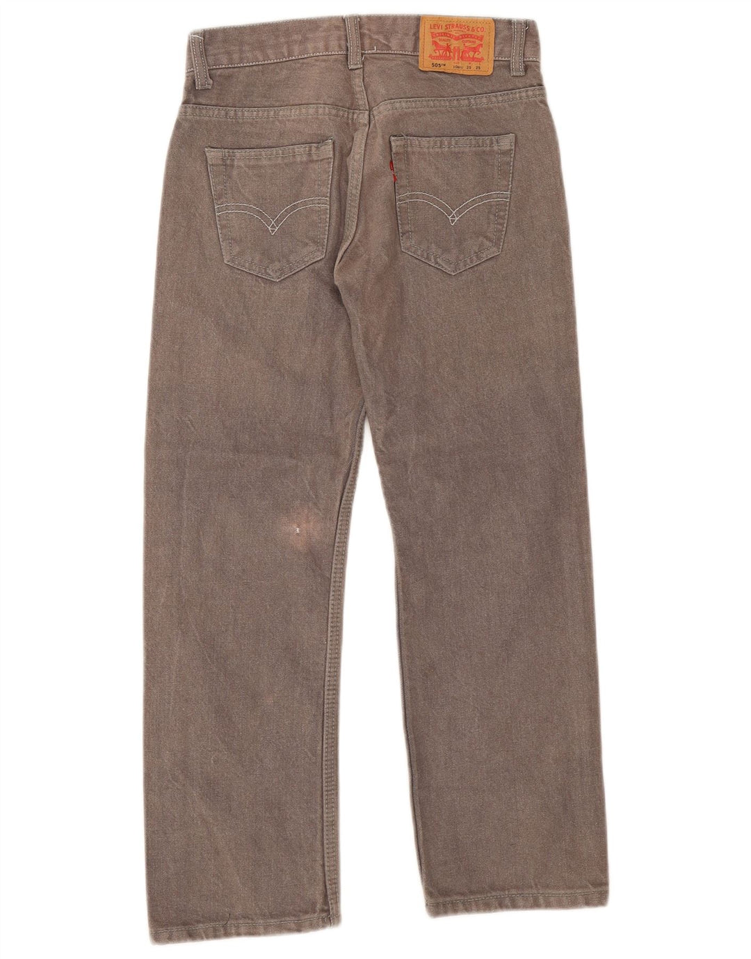 Levi's Womens 505 Regular Straight Jeans W25 L25 Grå Bomuld