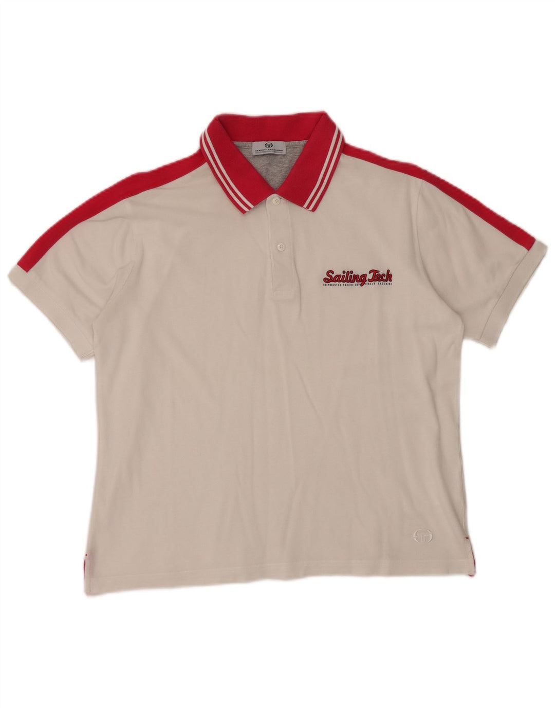 SERGIO TACCHINI Poloshirt til mænd Stor hvid Colourblock Bomuld