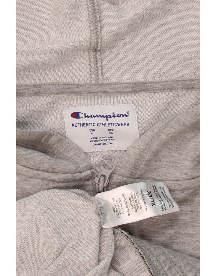 CHAMPION Womens Zip Hoodie Sweater UK 18 XL Grey Polyester Vintage Champion and Second-Hand Champion from Messina Hembry 