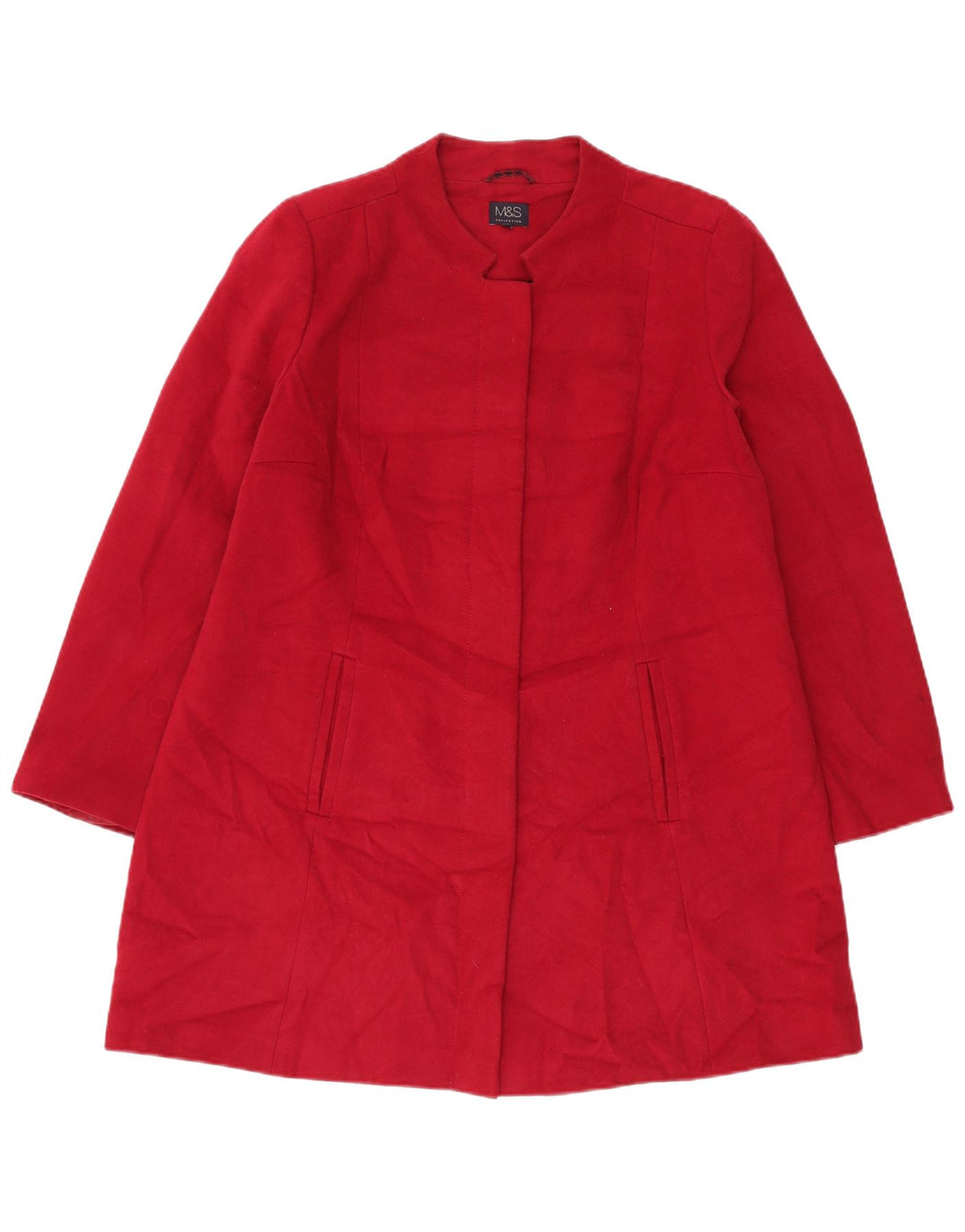 Marks & Spencer Dameoverfrakke UK 18 XL Rød Polyester