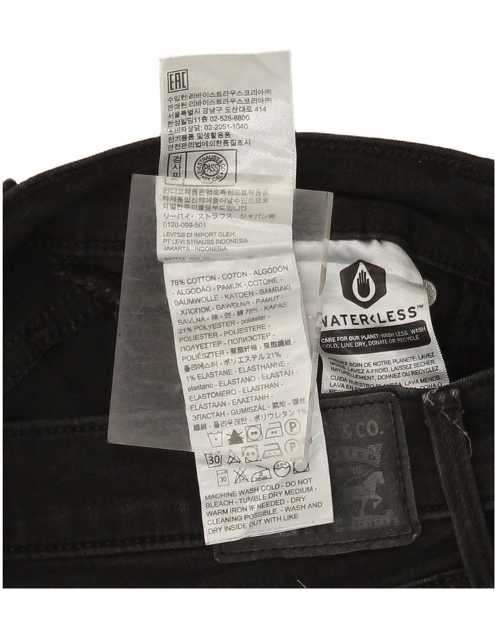 Levi's Womens 314 Shaping Straight Jeans W29 L30 Sort bomuld