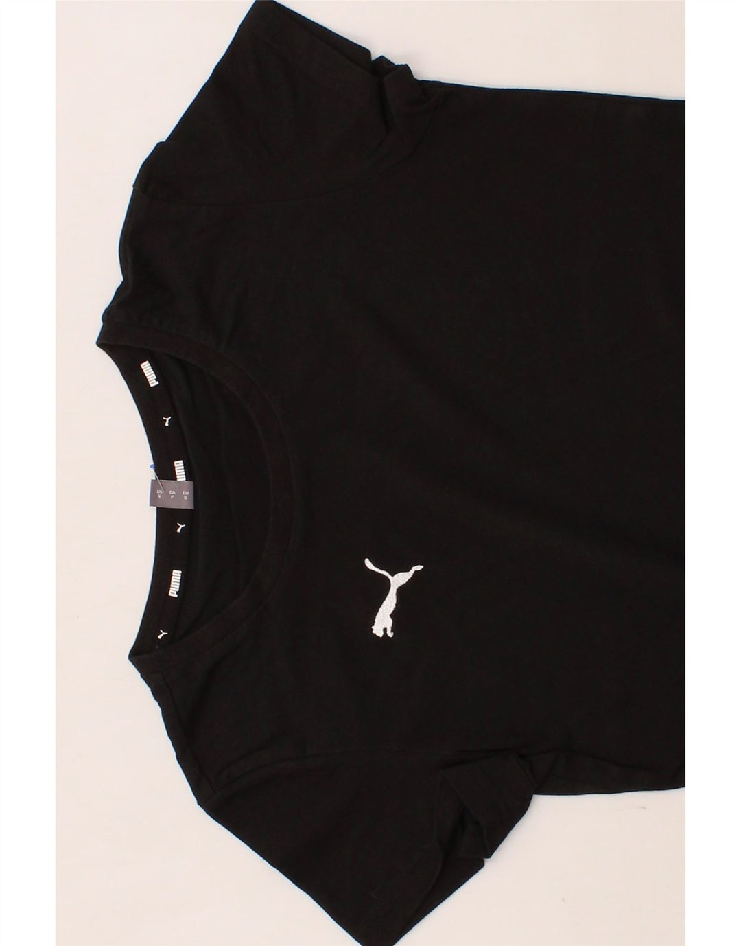 PUMA Womens T-Shirt Top UK 10 Small Black Vintage Puma and Second-Hand Puma from Messina Hembry 