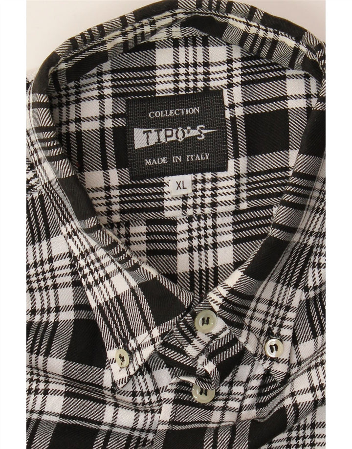 TIPO'S Flannelskjorte til mænd XL sort ternet