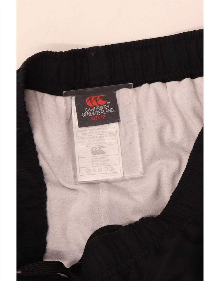 Canterbury Womens Graphic Windbreaker Trouser UK 12 Medium Black Polyester