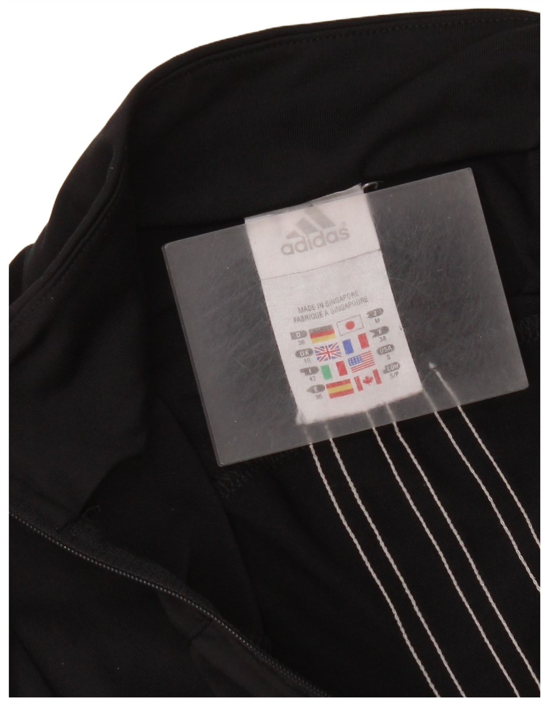 Adidas Womens Crop træningsdragt Topjakke UK 10 Small Black Polyester