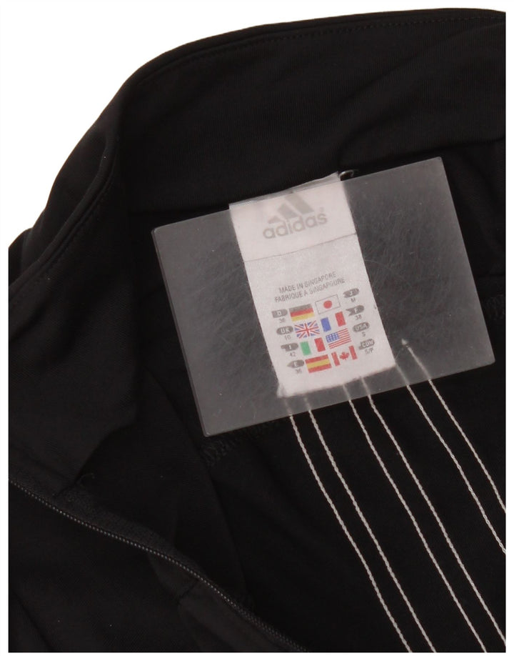 Adidas Womens Crop træningsdragt Topjakke UK 10 Small Black Polyester