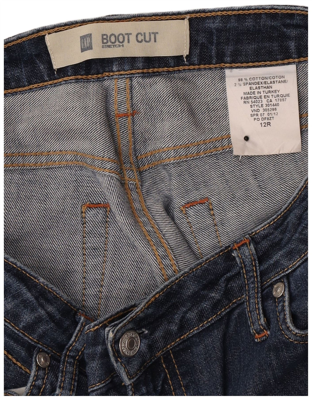 Gap Dame Stretch Bootcut Jeans US 12 Large W32 L29 Blå Bomuld