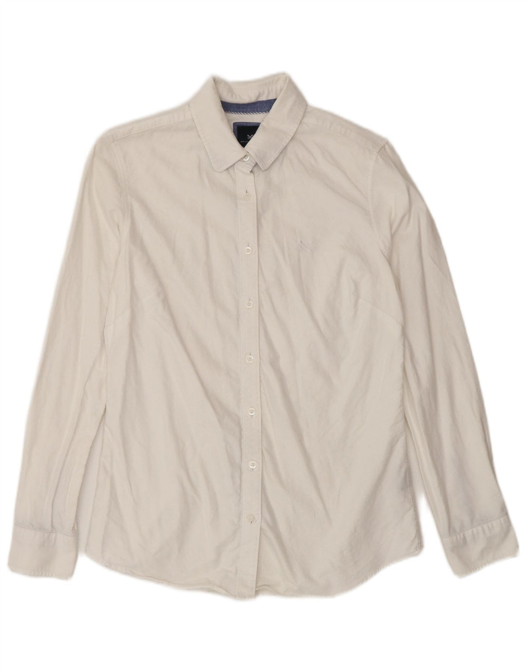 CREW CLOTHING Womens Classic Fit Shirt UK 8 Small White Bomuld