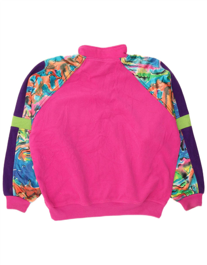 MASER M Oversized grafisk fleecetrøje til kvinder EU 40 Medium Pink