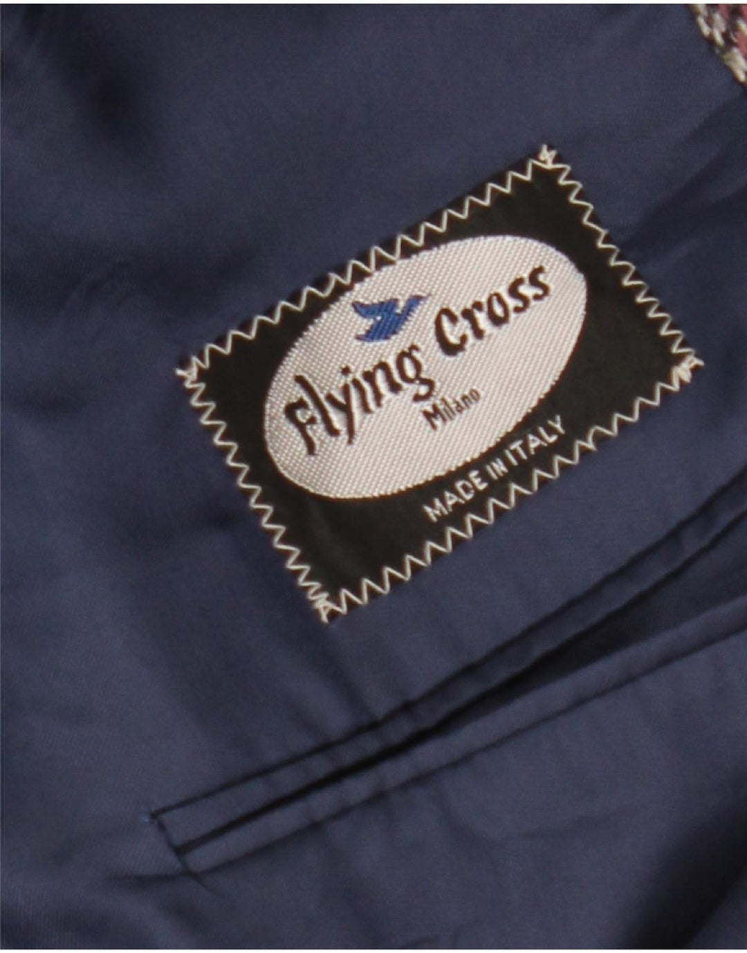 Vintage blazerjakke til mænd IT 50 Stor flerfarvet sildebensuld