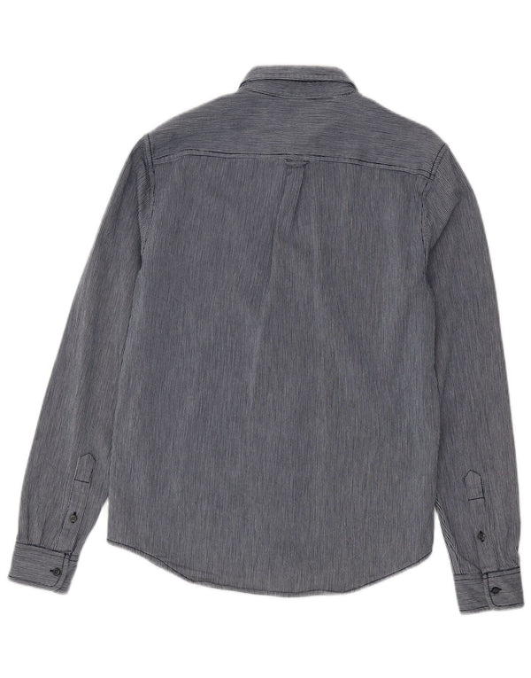 Superdry skjorte med normal pasform til mænd, medium marineblå nålestribet bomuld