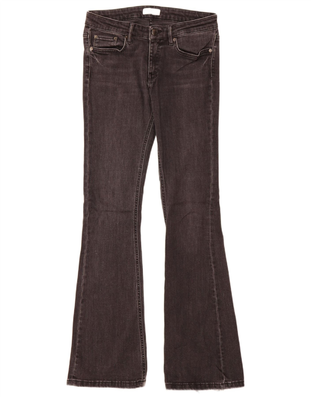 Zara Dame Flared Jeans EU 38 Small W28 L32 Grå