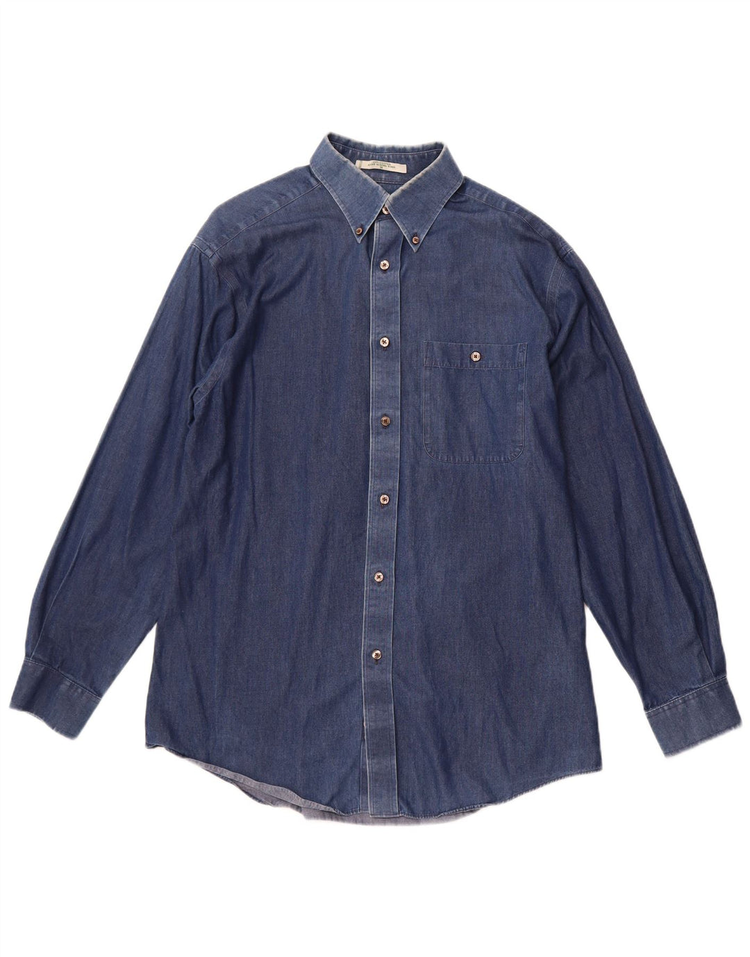 Orvis Herre Denim Shirt Medium Blue Bomuld