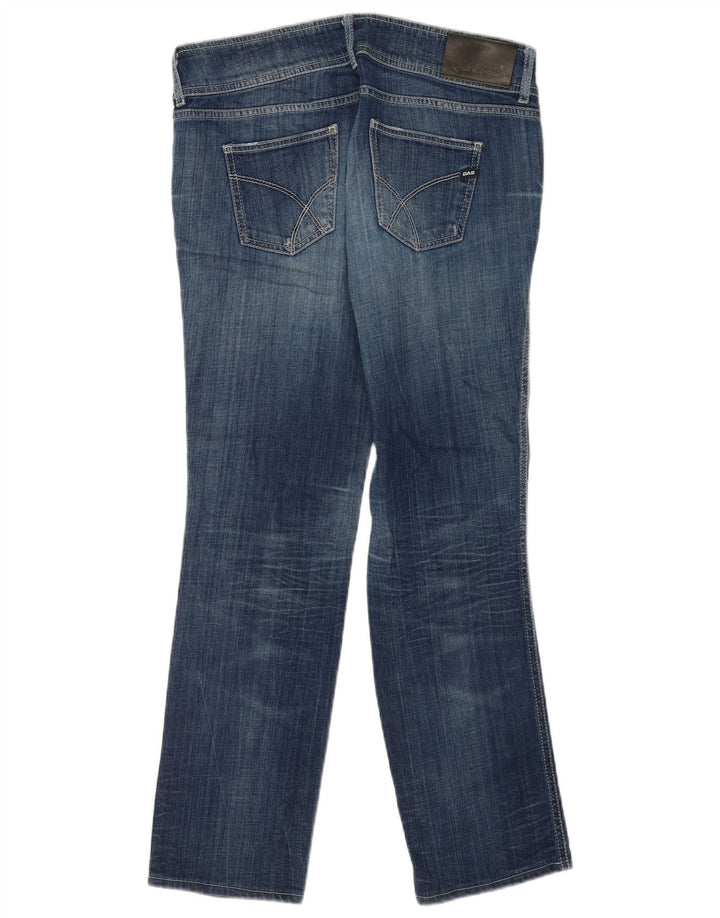 Gas Dame Distressed Straight Jeans W32 L30 Blå Bomuld