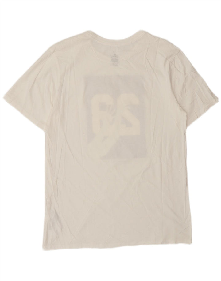 Jordan Herre grafisk T-shirt Top Medium hvid bomuld